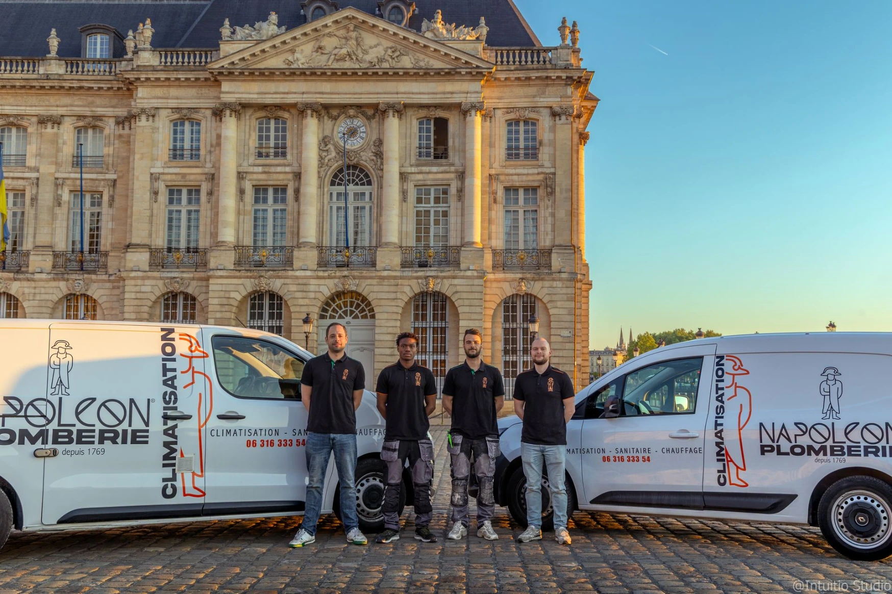 Gautier Memet Momo et Simon equipe de Napoleon plomberie