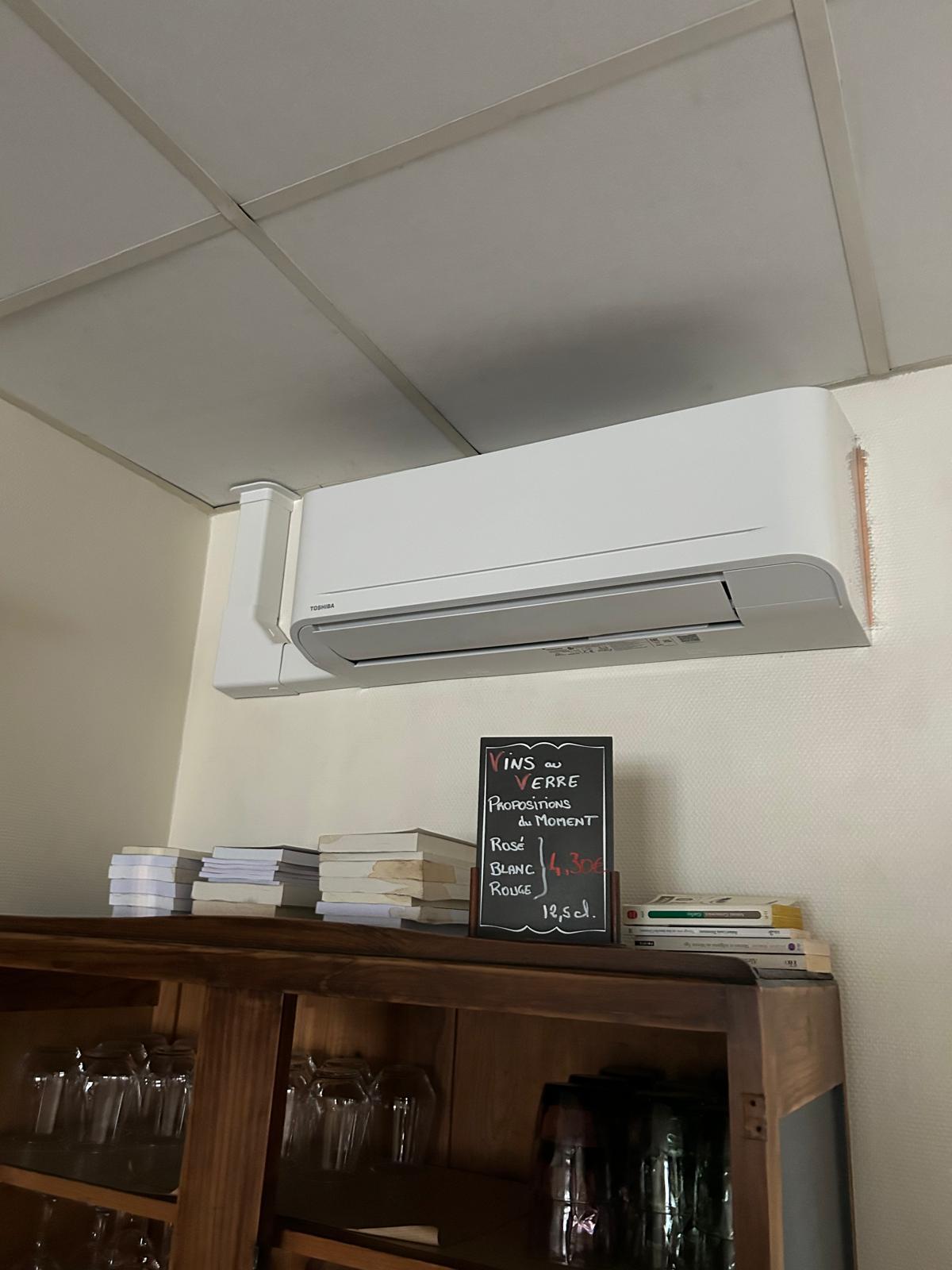 installation d'une climatisation dans un restaurant du centre de bordeaux